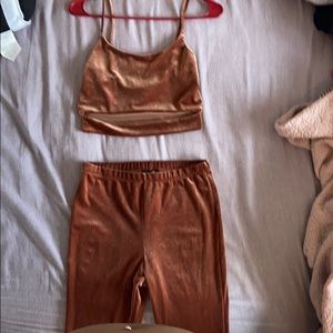 Fashion Nova Velour Set. No tags but never worn!